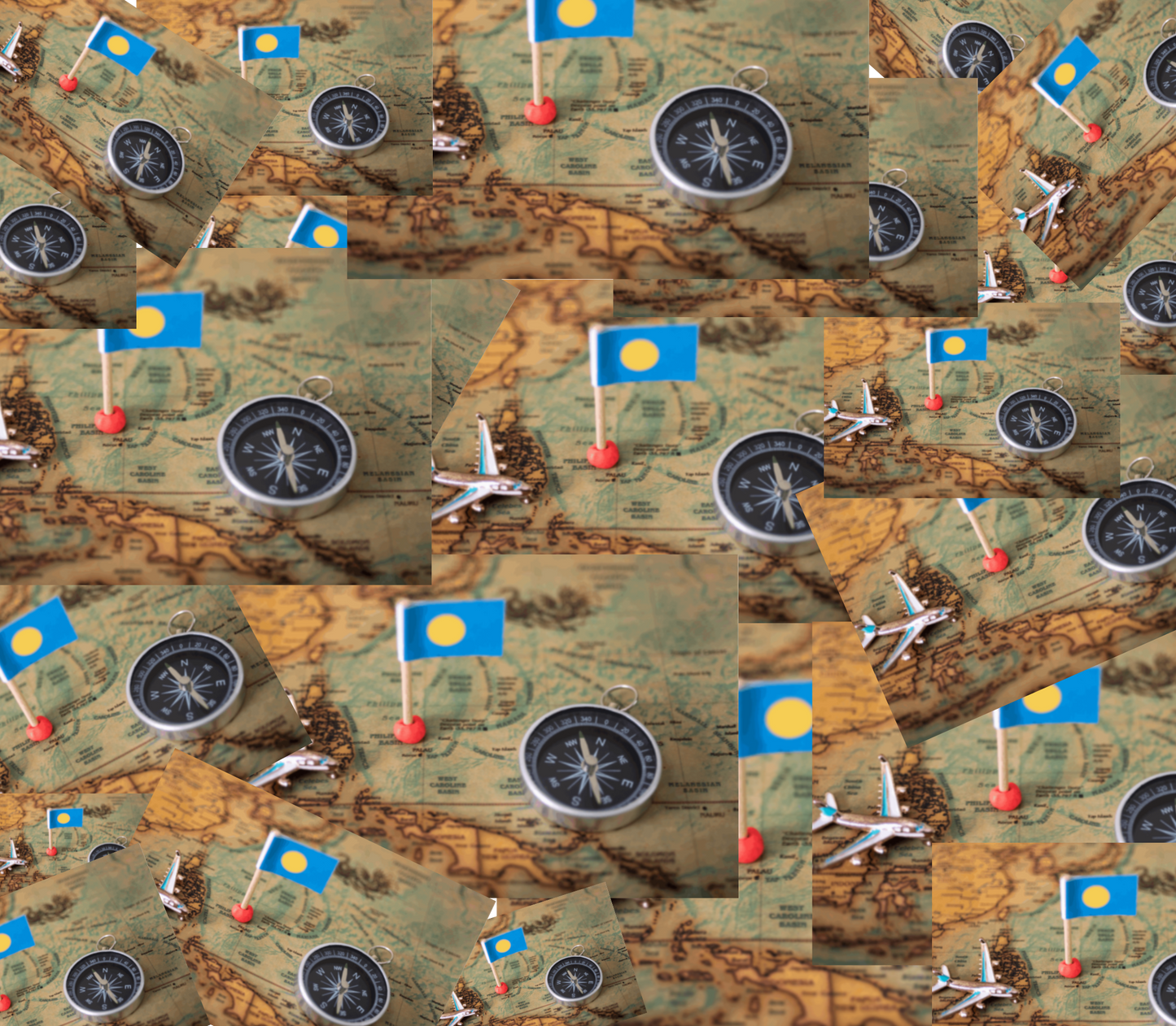 Palau Geo Compass Map